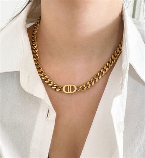 dior choker chain|Dior choker necklace dupe.